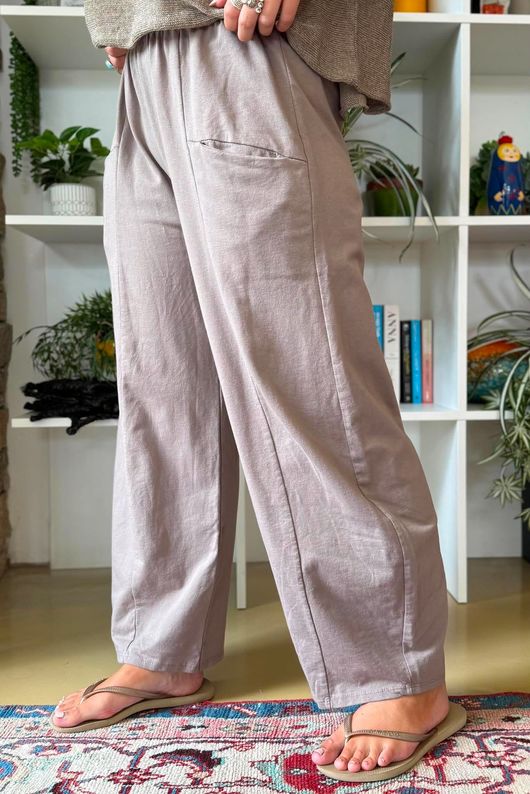 Lagen Relaxed Barrel Pant Mocha